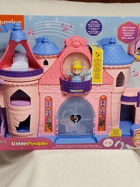 New In Box! Disney Princess Little People Dancing Castle Cinderella Light&Sound
